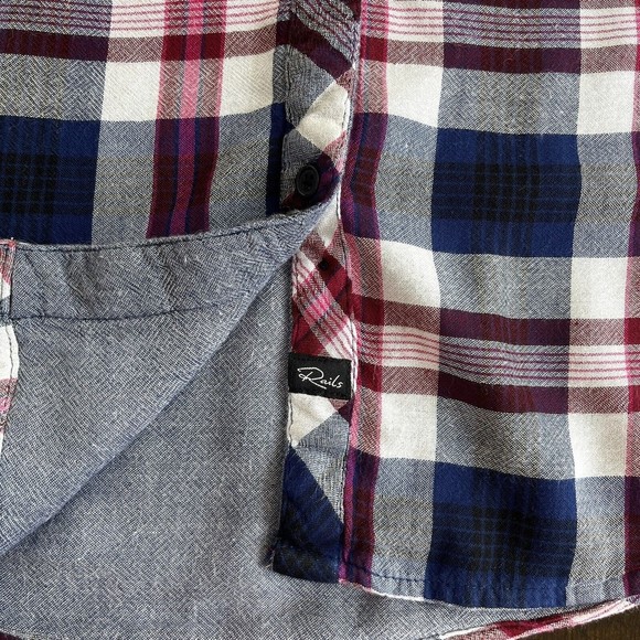 Rails Women Plaid Double Woven Tencel Blend Button Up Shirt Size S - Picture 5 of 10